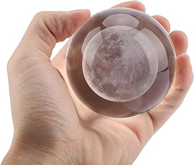 Boule de cristal de galaxies transparentes alvinlite - sphère de verre de cristal