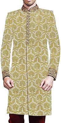 Groom sherwani pour hommes crème sherwani brodé sh11729