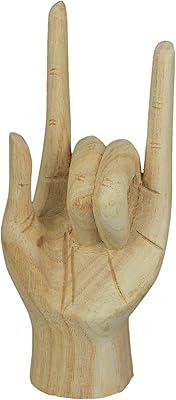 Sculpture en bois en langue des signes je t'aime figurine à main finition