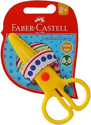 Ciseaux fibar castell kinder avec lame en plastique dans œillet de suspension, assortis