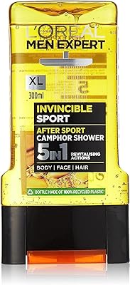 L'oréal paris men expert invincible sport gel douche, 300 ml, orange, 1 ml