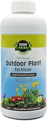 Engrais pour plantes d'extérieur vgrow - extrait liquide d'algues, enrichi en npk, nutriments