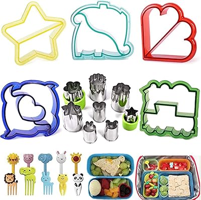 Ensemble de coupe-sandwichs delfino, 23 pièces pour enfants, coupe-fruits et légumes, 5 coupe-sandwichs