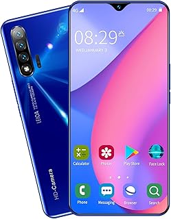 Téléphone mobile double sim android 10.0 débloqué, écran dudrop de 6,6 pouces, 8