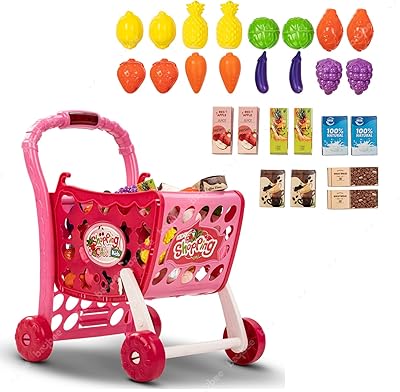 Caddy de supermarché pour enfants avec fruits et légumes lumineux et sonores. Diaytar : Parce que bien acheter, c'est économiser