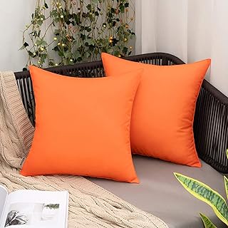 The white shop lot de 2 housses de coussin décoratives imperméables pour extérieur