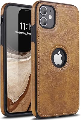 Étui en cuir rétro pour iphone 11 pro, coque arrière en tpu souple