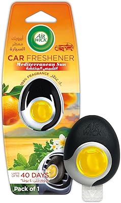 Désodorisant pour voiture air wick, soleil méditerranéen, 2,5 ml