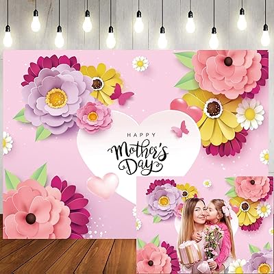 Ltlyh 8x6 pieds toile de fond bonne fête des mères amour coeur photographie