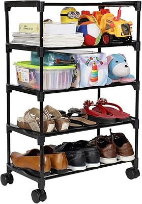 Étagère à chaussures haber deluxe à quatre niveaux/étagère de rangement polyvalente avec 4