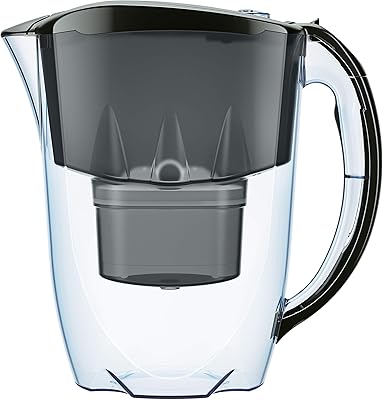 Carafe filtrante aquaphor amethyst avec 1 cartouche maxfor+ de 200 litres, noir graphite