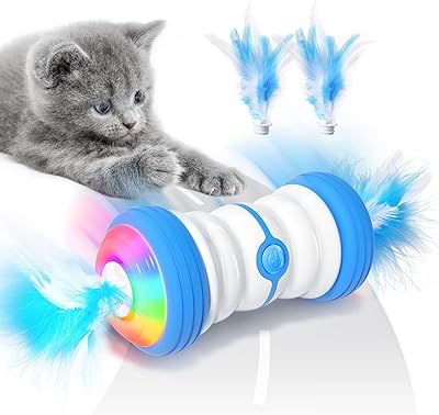 Jouet électrique pour chat à plumes automatique pour chats interactif robot avec 4