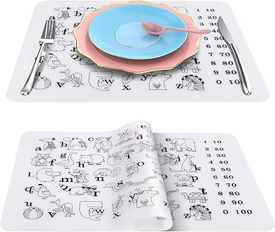 Napperons en silicone szmd dlx pour enfants, sets de table de table à