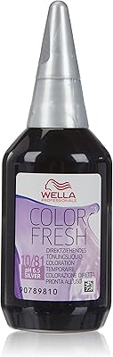 Teinture capillaire semi-permanente wella color fresh, n° 10/81 blond clair nacré cendré, 0,098