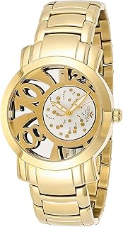 Montre décontractée pour unisexe analogique plaquée or jaune gg691