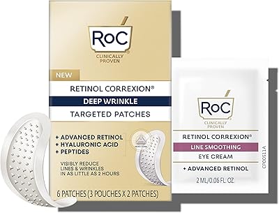 Roc retinol correxion patchs ciblés non invasifs rides profondes avec acide hyaluronique +