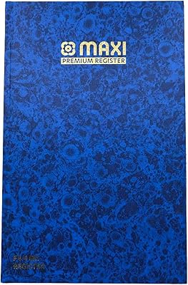 Maxi record book f/s 4qr 60gsm 192 feuilles, adapté au bureau, à l'école