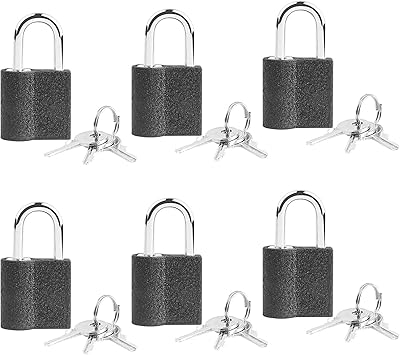 Cadenas solides avec 6 jeux de clés mini cadenas résistant aux intempéries
