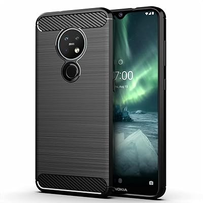 Coque pour nokia 7.2 en fibre de carbone brossée, motif à texture ultra