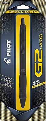 Stylo à encre gel pilot g2 limited premium avec corps et encre noir