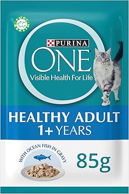 Nourriture humide purina one healthy pour chats adultes, saveur poisson de mer, 85