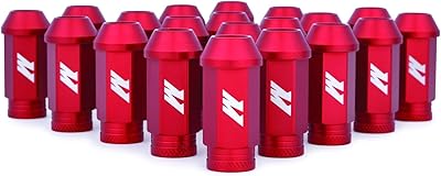 Mishimoto - écrous de blocage en aluminium mmlg-15-lockrd, m12 x 1,5, rouge