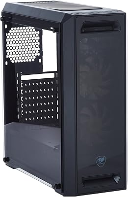 Boîtier de jeu cougar mx350, tour moyenne, fenêtre en verre trempé, 2 ventilateurs