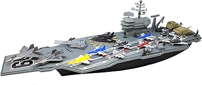 Porte-avions toy essentials de 27 pouces avec véhicules de combat mini-soldats et 9