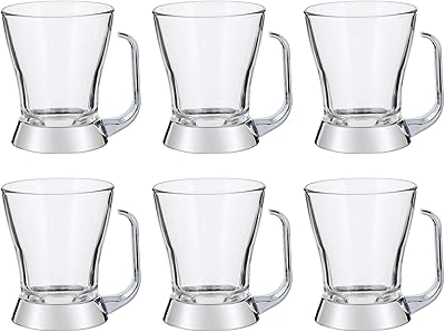 Tasse à thé en verre pétillant regent, lot de 6 - transparent