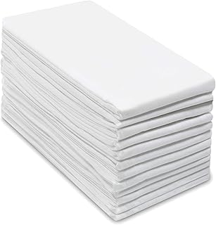 Lot de 12 torchons de cuisine multi-usages en pur coton filé à l'anneau