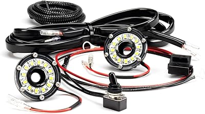 Éclairage led polyvalent kc ​​hilts cyclone passwire 355, lot de 2 éclairages sous