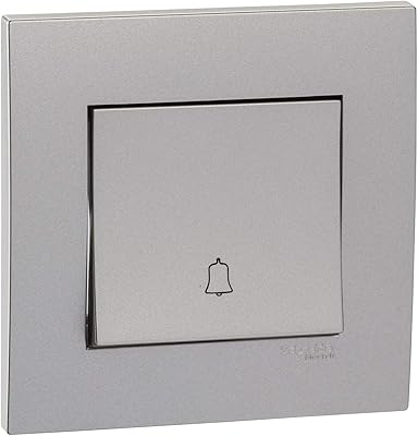 Interrupteur à pression schneider vivace bell aluminium argent