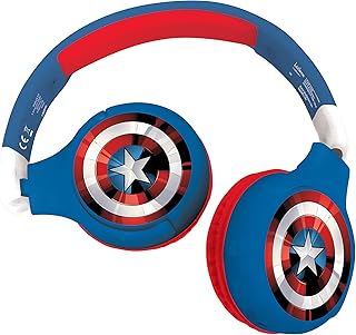 Lexibook avengers marvel casque bluetooth 2 en 1 pour enfants - stéréo filaire