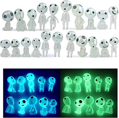 20 pièces lumineux jardin fantôme elfe arbre figurine lueur dans le noir