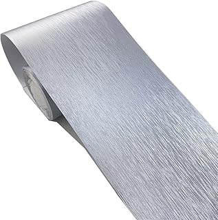 Tooldico autocollants autocollants imitation métal poli pour plinthes bordures murs portes et cadres