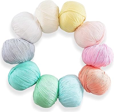 Collection de fils en pur coton goodrun parfaite pour les projets de tricot