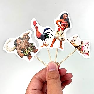 24 pièces de décorations de cupcakes dessin animé anna pour enfants fournitures