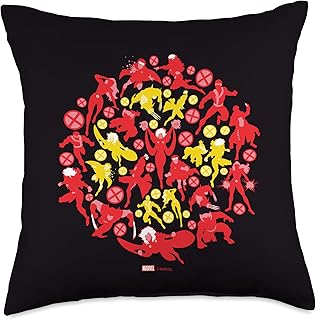 Marvel x-men x logo super heroes coussin, 18 x 18, multicolore