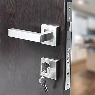 Ensemble de poignées de serrure de porte de luxe voltize rose-serrure à mortaise