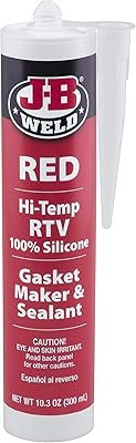 J-b weld rtv 31914 fabricant de mastic silicone haute température rouge, 10,3 oz