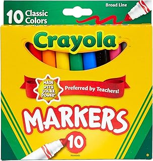 Marqueurs de lignes audacieuses crayola, couleurs classiques, 10 pièces chacun