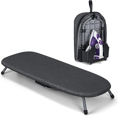 Planche à repasser pliable dewey 12" x 32" avec support en fer, petite