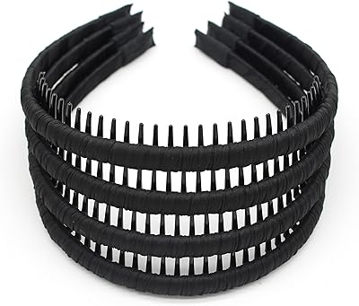 Bandeaux noirs goband pour femmes, accessoires de cheveux de mode, bandeaux antidérapants