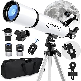 Télescope réfracteur portable à ouverture de 80 mm pour adultes et enfants