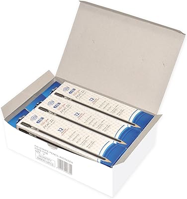 Paquet de 12 crayons en bois rayés hp avec gomme orange/noir/bleu - fspe11hb