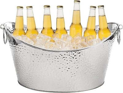 Frqatri cuve à boisson en acier inoxydable de 3 gallons/12 l, grand seau