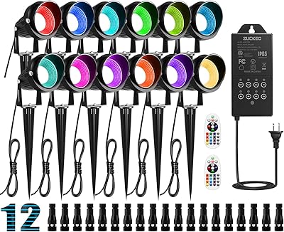 Yin ranex 5w rgb éclairage paysager basse tension variable avec adaptateur d'ampoule