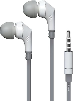 Écouteurs stéréo isound em-110 avec micro (blanc/gris)