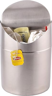 Estillo 15l 040gl petite poubelle de comptoir en acier inoxydable poli à