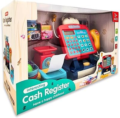 Caisse enregistreuse de supermarché vito pour enfants jeu de simulation avec panier